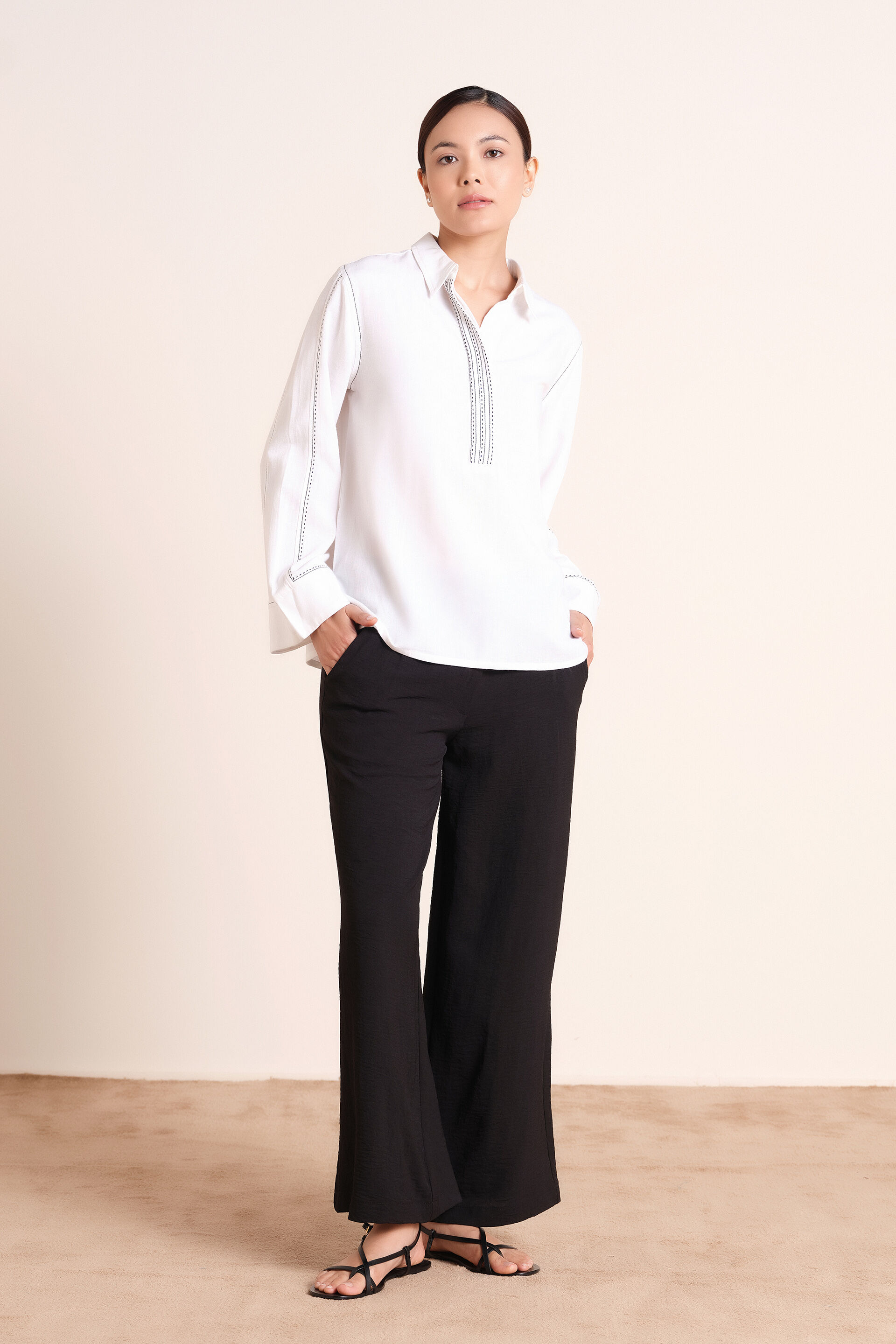 Orelia White Top, White, image 2